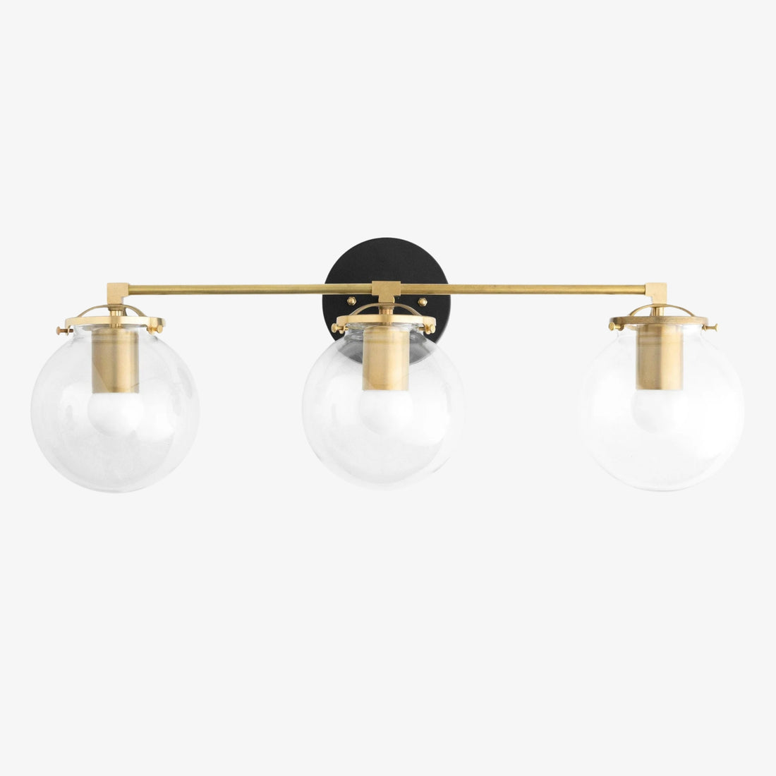 Glorica Glass 3 Shade Globe Vanity Light - Soft Bathroom Light Fixture