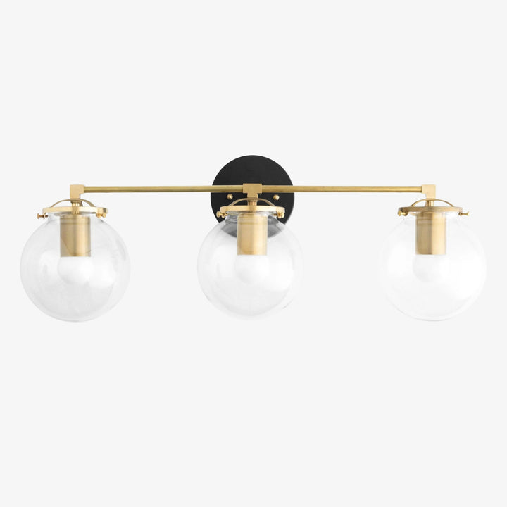 Glorica Glass 3 Shade Globe Vanity Light - Soft Bathroom Light Fixture