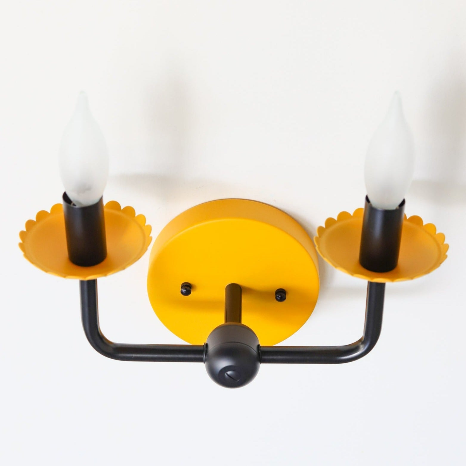 Retro Two Light Wall Sconce - Scalloped Design for Elegant Interiors