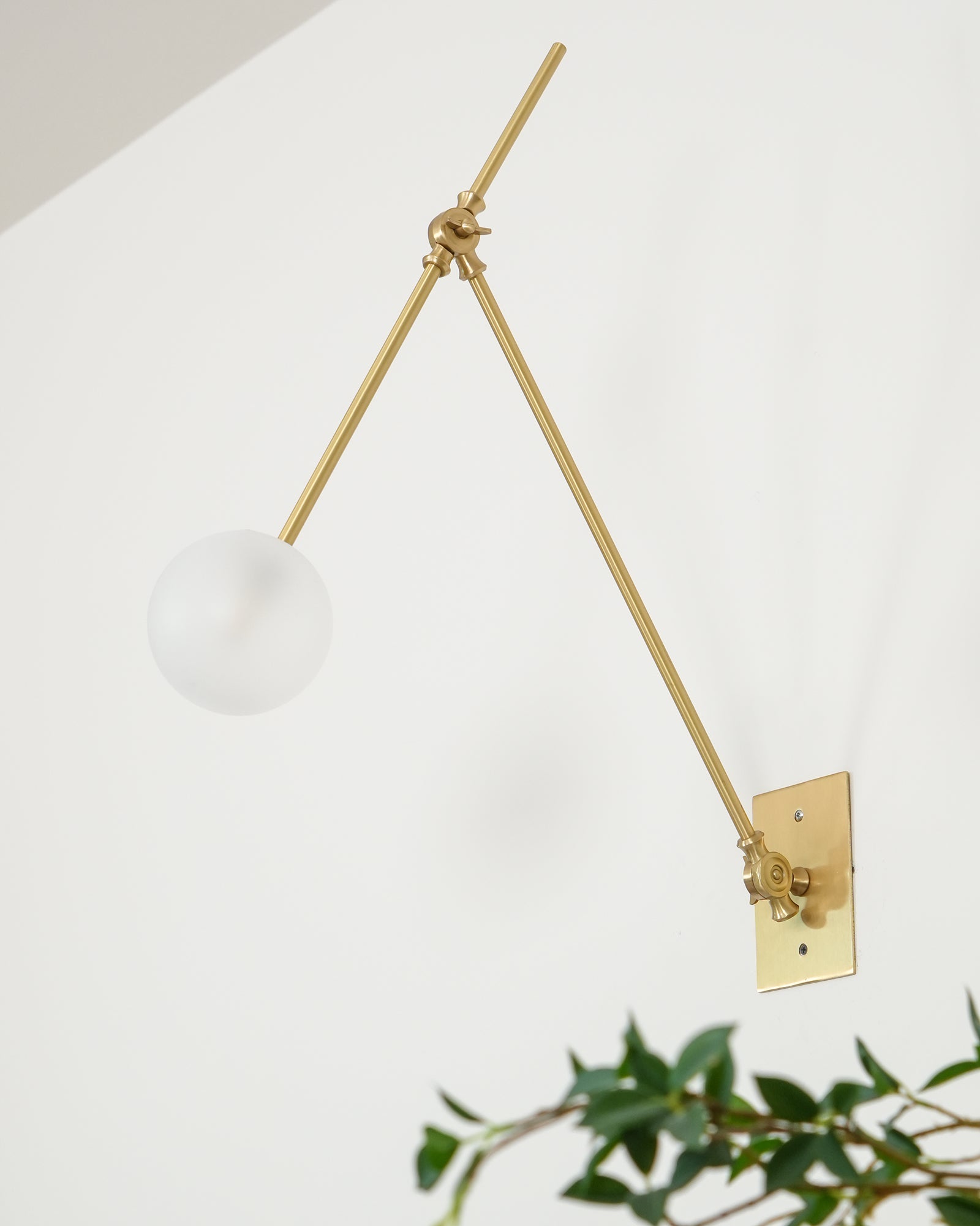 Vintage Metal Adjustable Swing Arm Wall Lamp