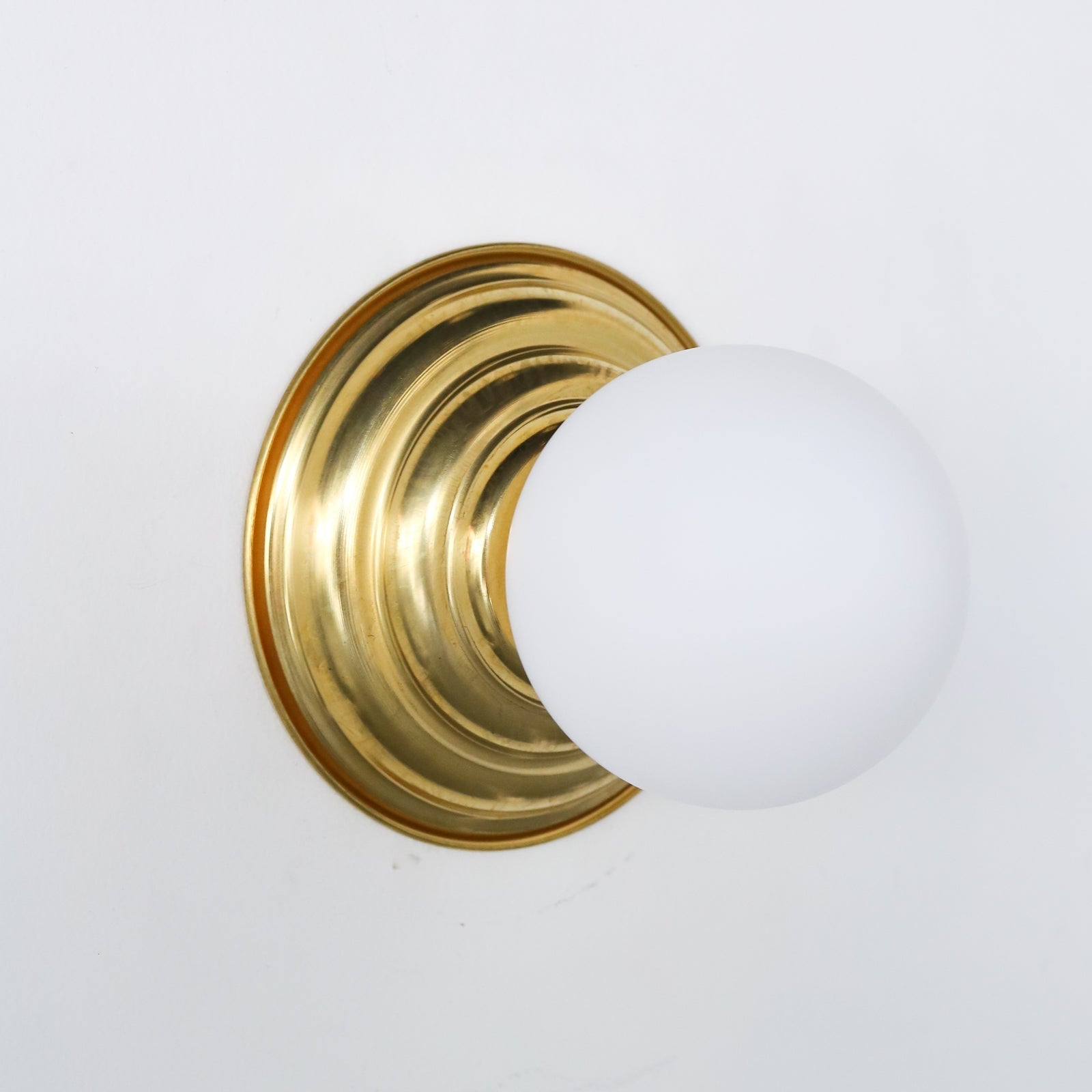 Retro Flushmount Ceiling Light or Wall Sconce - Minimalist Glass Globe