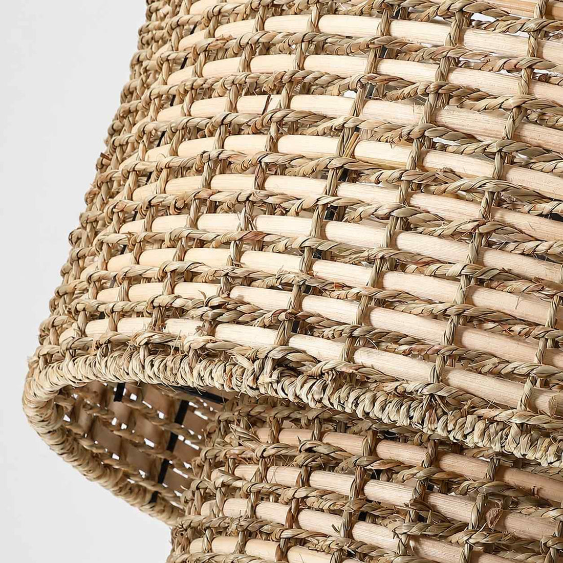 Rattanvo Dual Drum Rattan Pendant – Organic Texture for Dining Areas and Lobbies