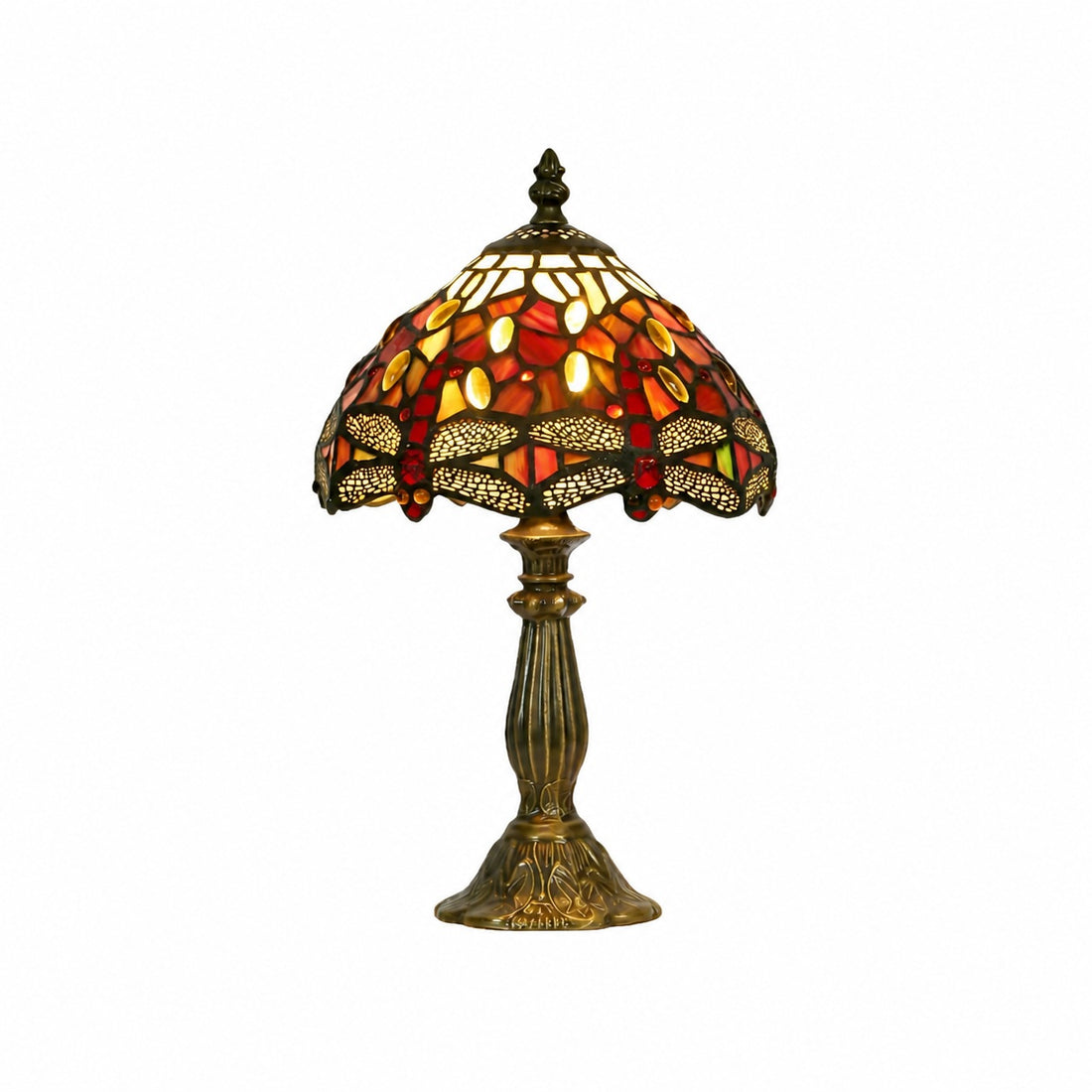 TF Harken Decorative Jewel Table Lamp - Stunning Glass Design Perfect for Bedroom or Living Room