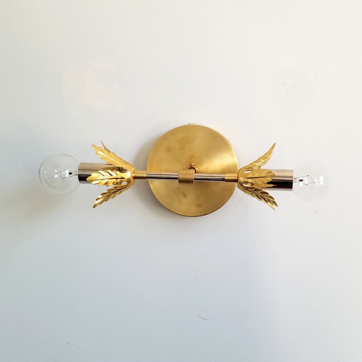 Romantic Polished Copper Wall Sconce - Modern Gilded Accent Light