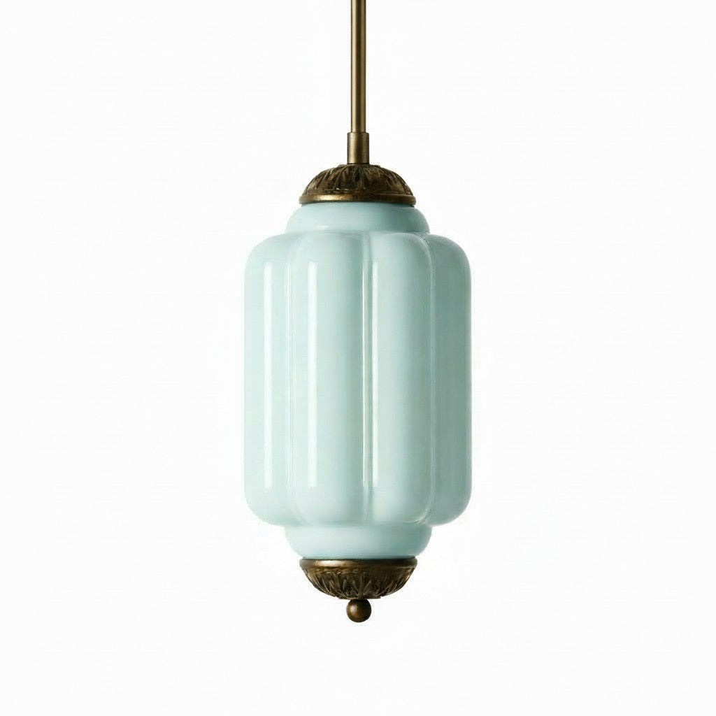 Eloise Vintage Glass Chandelier - Milk Glass Home Accent