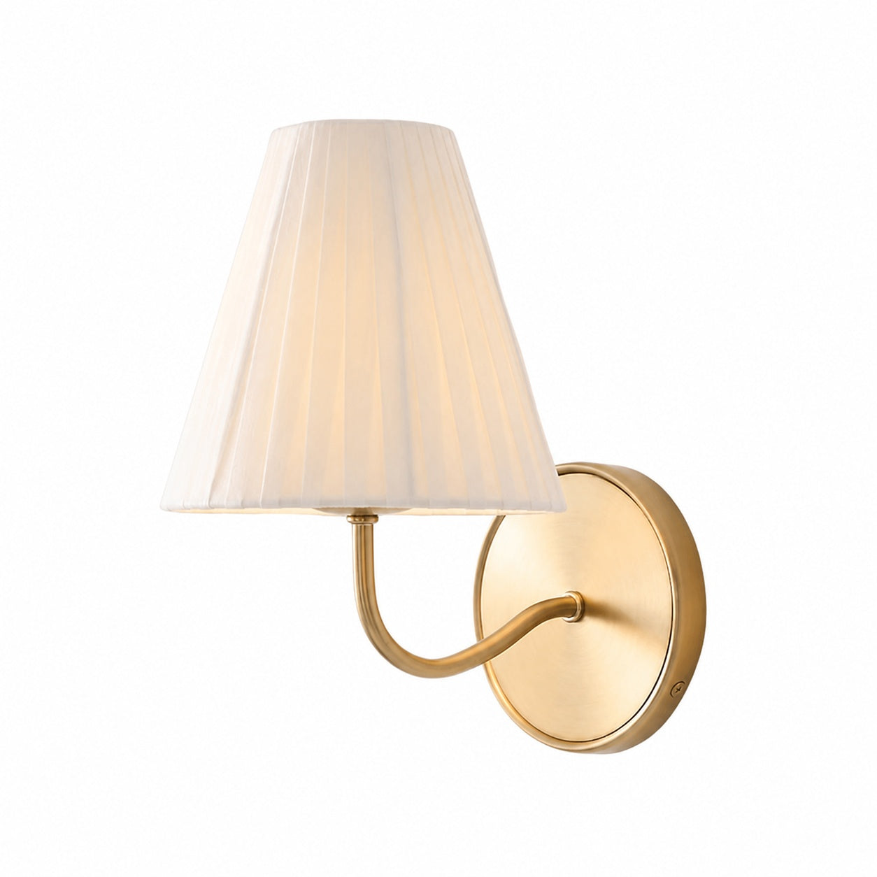 Fibura Sleek Metal Linen Shade Wall Light - Wall-Mounted Art