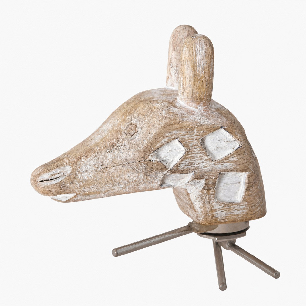 Carved Wood Animal Table Lamp