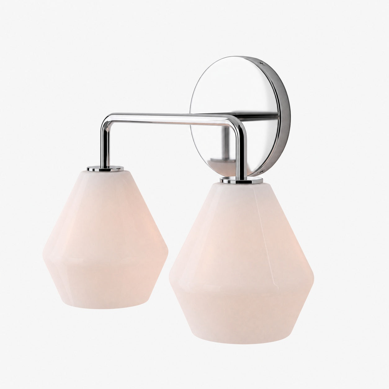 Merin Multi Head Dressing Table Wall Lamp - Metal And Glass Sculptural Lamp