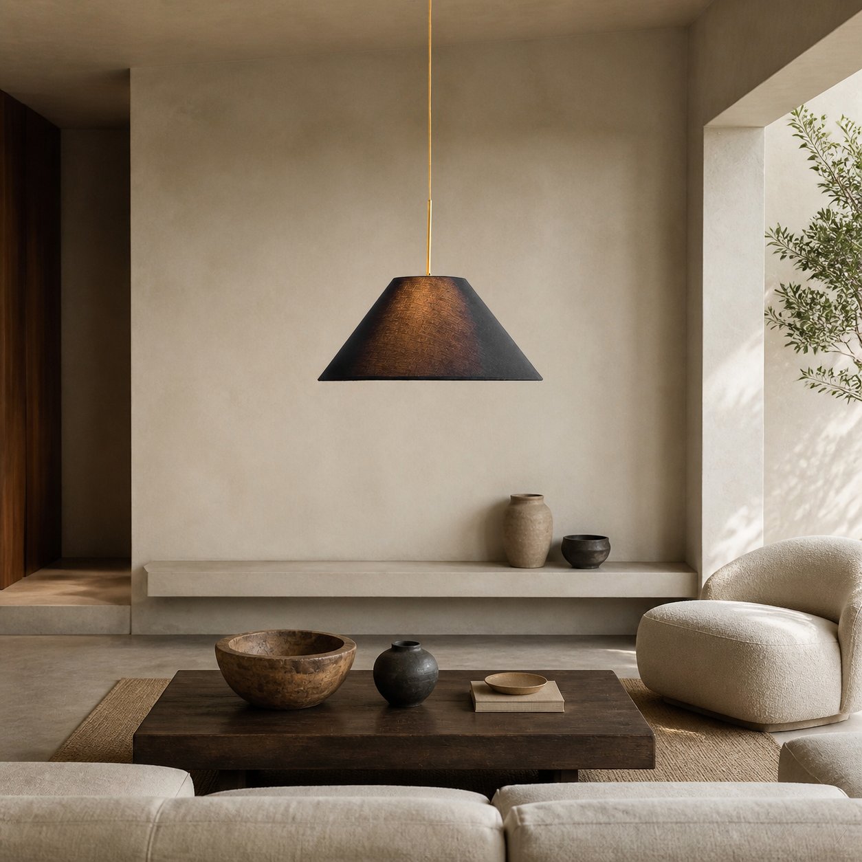 Conica Fabric Cone Pendant Light - Sculptural Modern Style for Cozy Spaces