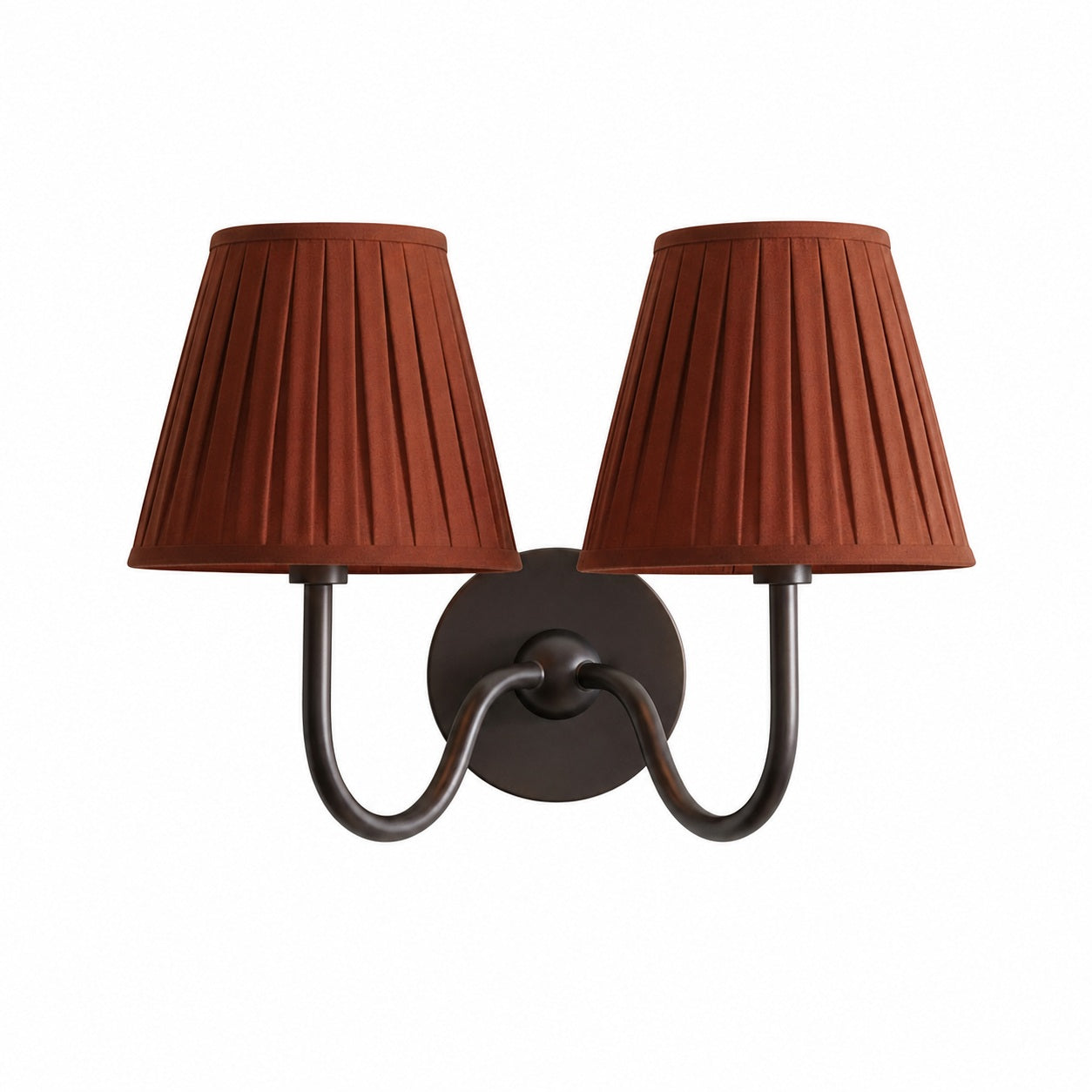 Luvora Vintage Pleated Shade Wall Lamp - Modern Brass Linen Wall Lighting