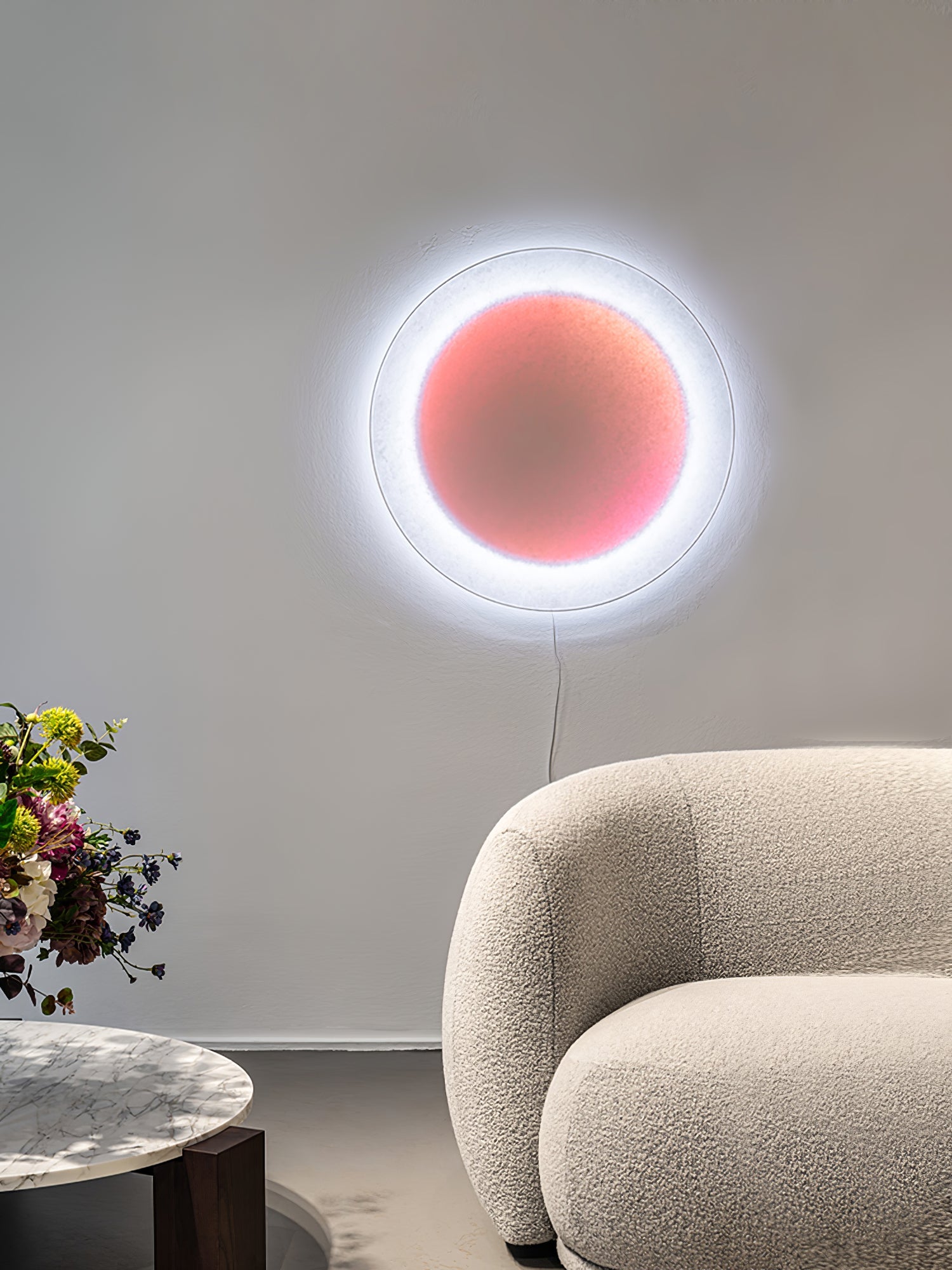 Modern Simple Plug-In Round Wall Lamp