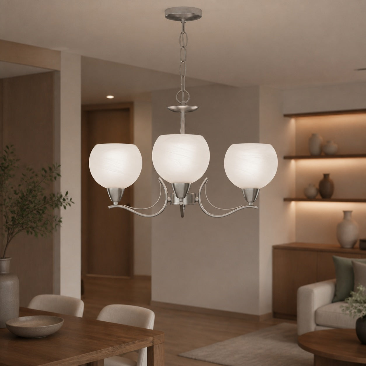 Armicora Multiple Lights Antique Chandelier – Elegant Metal Finish for Dining Rooms or Living Areas