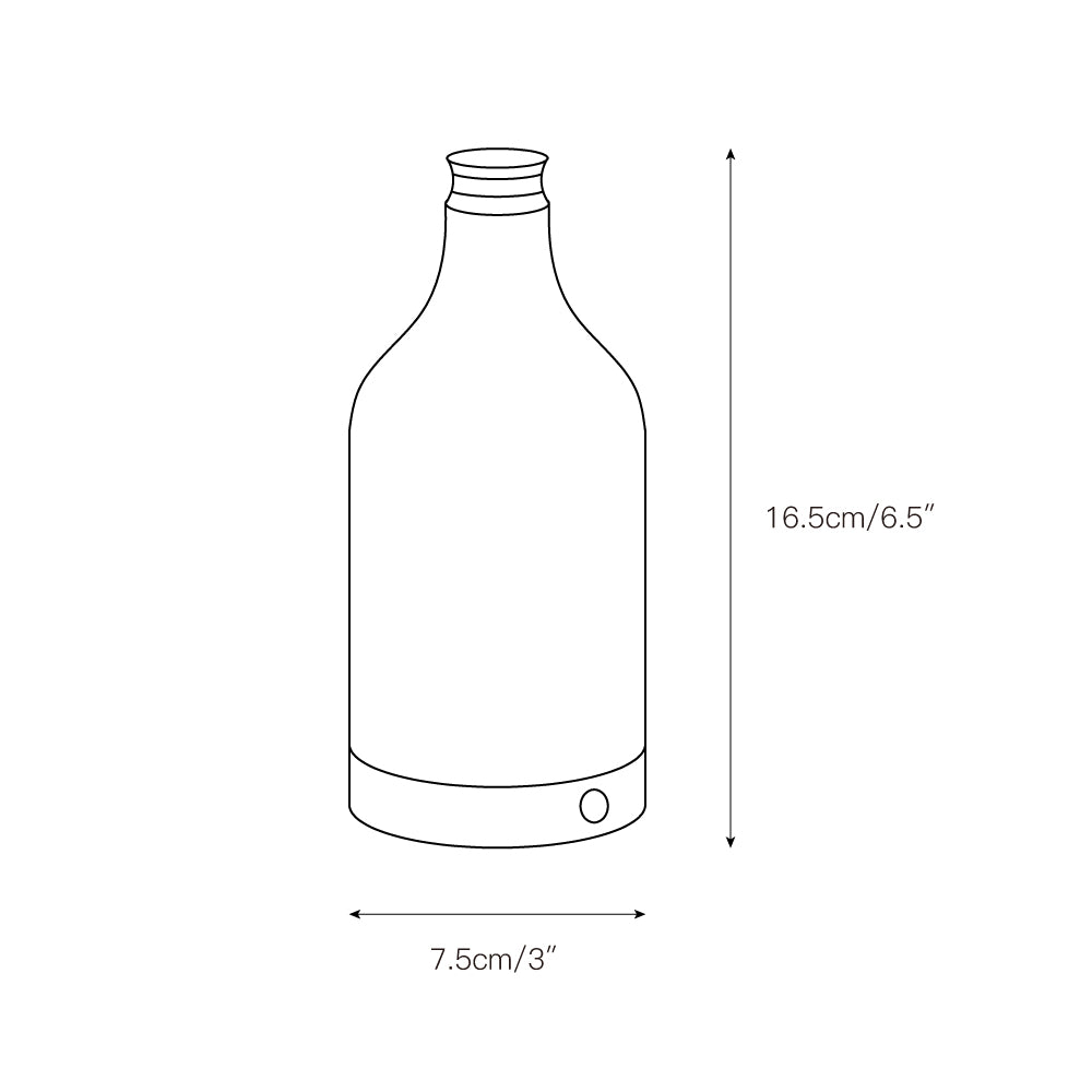 Wine Bottle Alabaster Table Lamp (Built-in Battery)