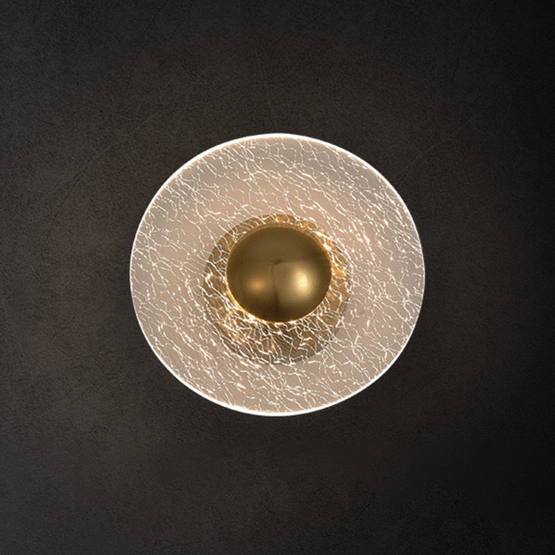 Modern Luxury Flower Round Wall Lamp