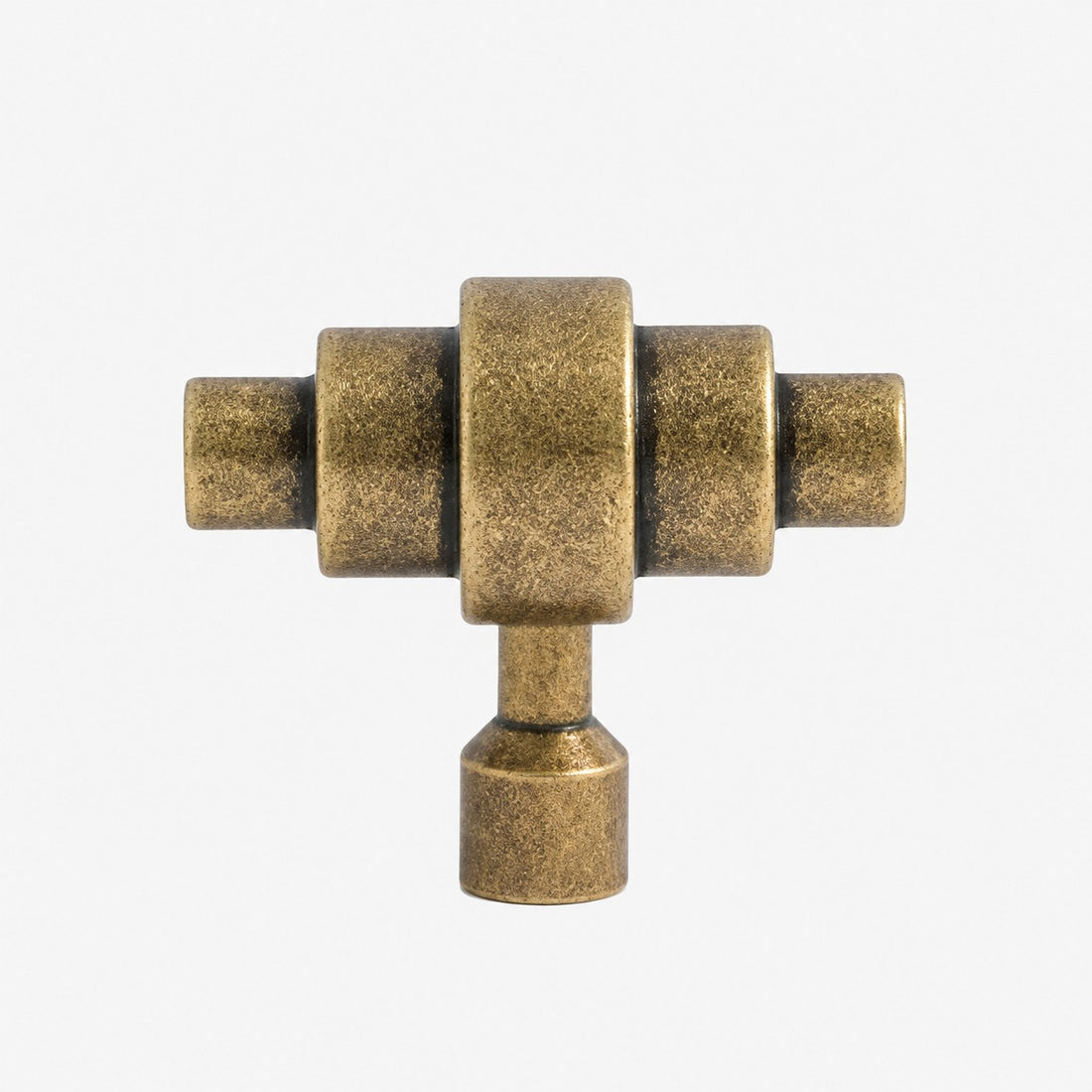 Single-hole antique brass cabinet handle