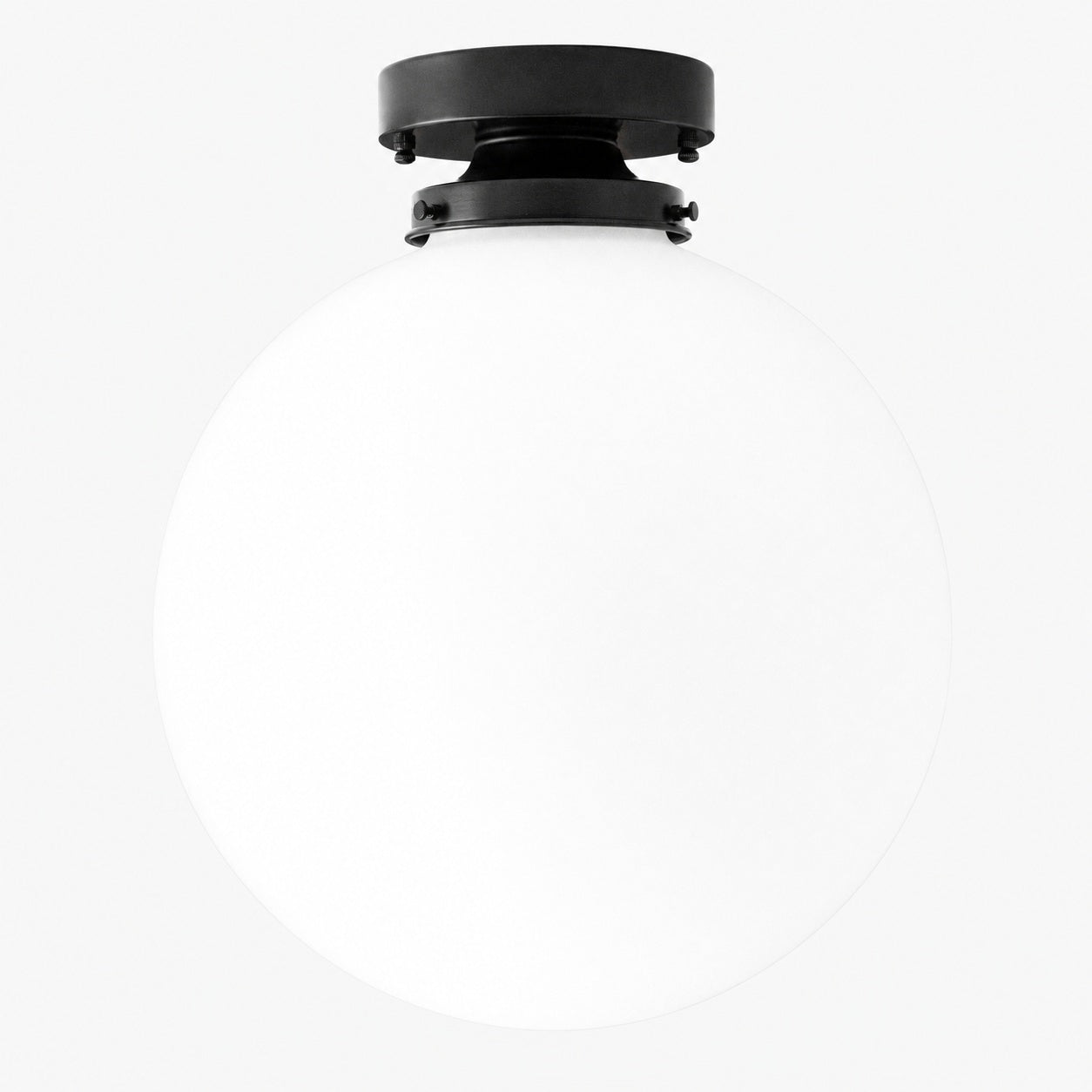 Glorica Glass 12 Inch Globe Ceiling Light - Frosted Glass Art Deco Pendant And Flush Mount