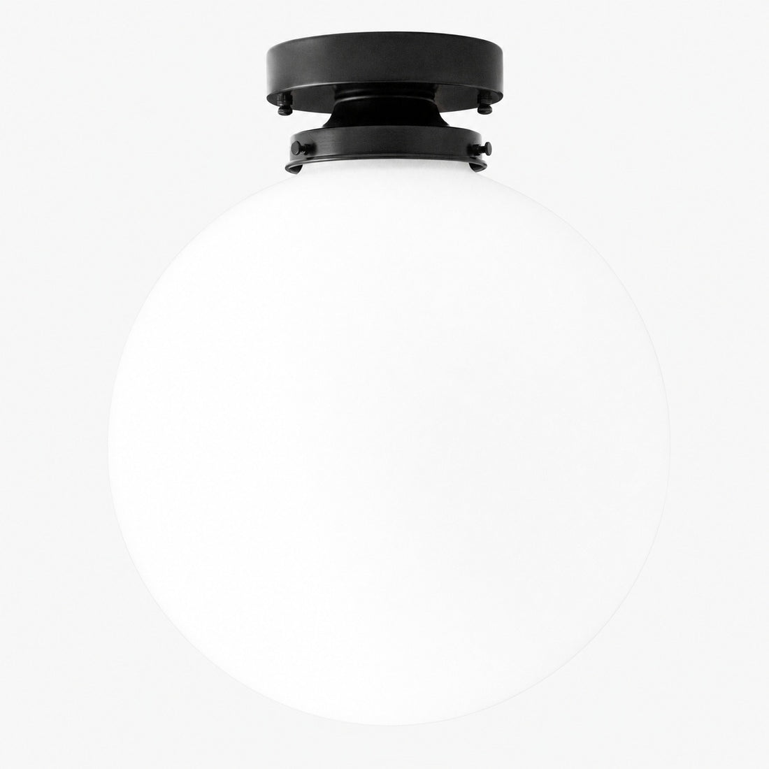 Glorica Glass 12 Inch Globe Ceiling Light - Frosted Glass Art Deco Pendant And Flush Mount