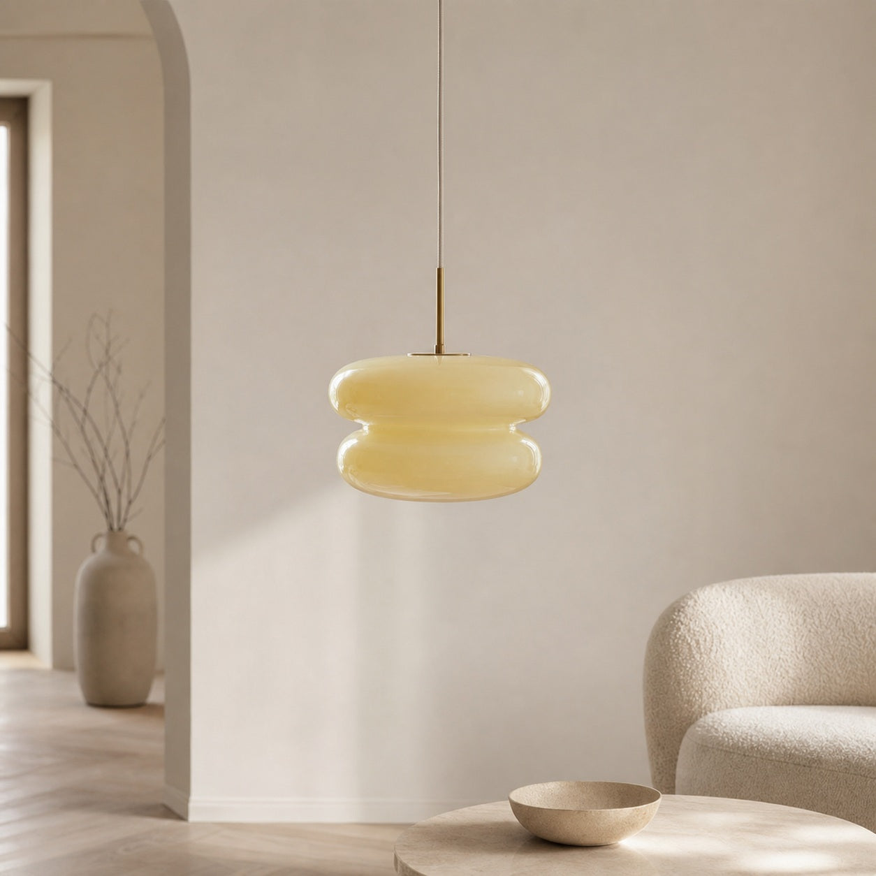 Orra Opal Glass Pendant Lamp - Modern Hanging Lamp
