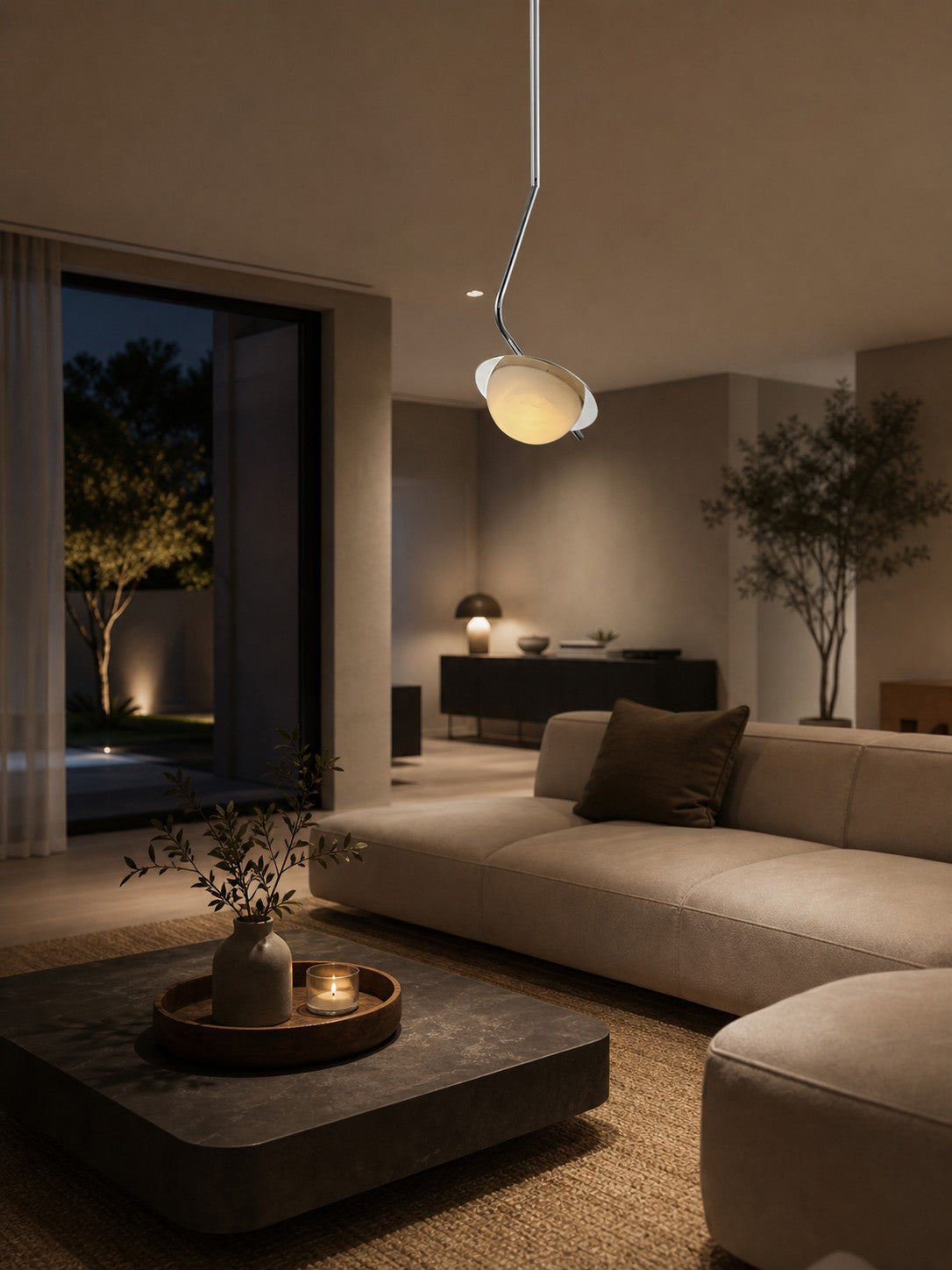 Chic Luminance Alabaster Pendant Light