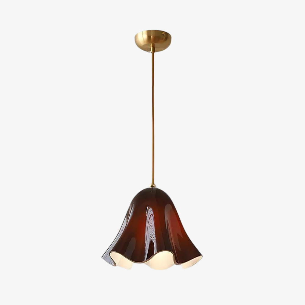 Bellina Artistic Glass Pendant Light - Modern Bloom Inspired Hanging Ceiling Lamp