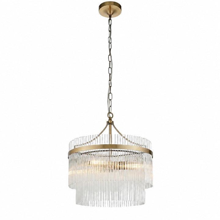 RibGlow Pendant Light – Trio Pendant with Elegant Glass Rods for Dining or Hallway
