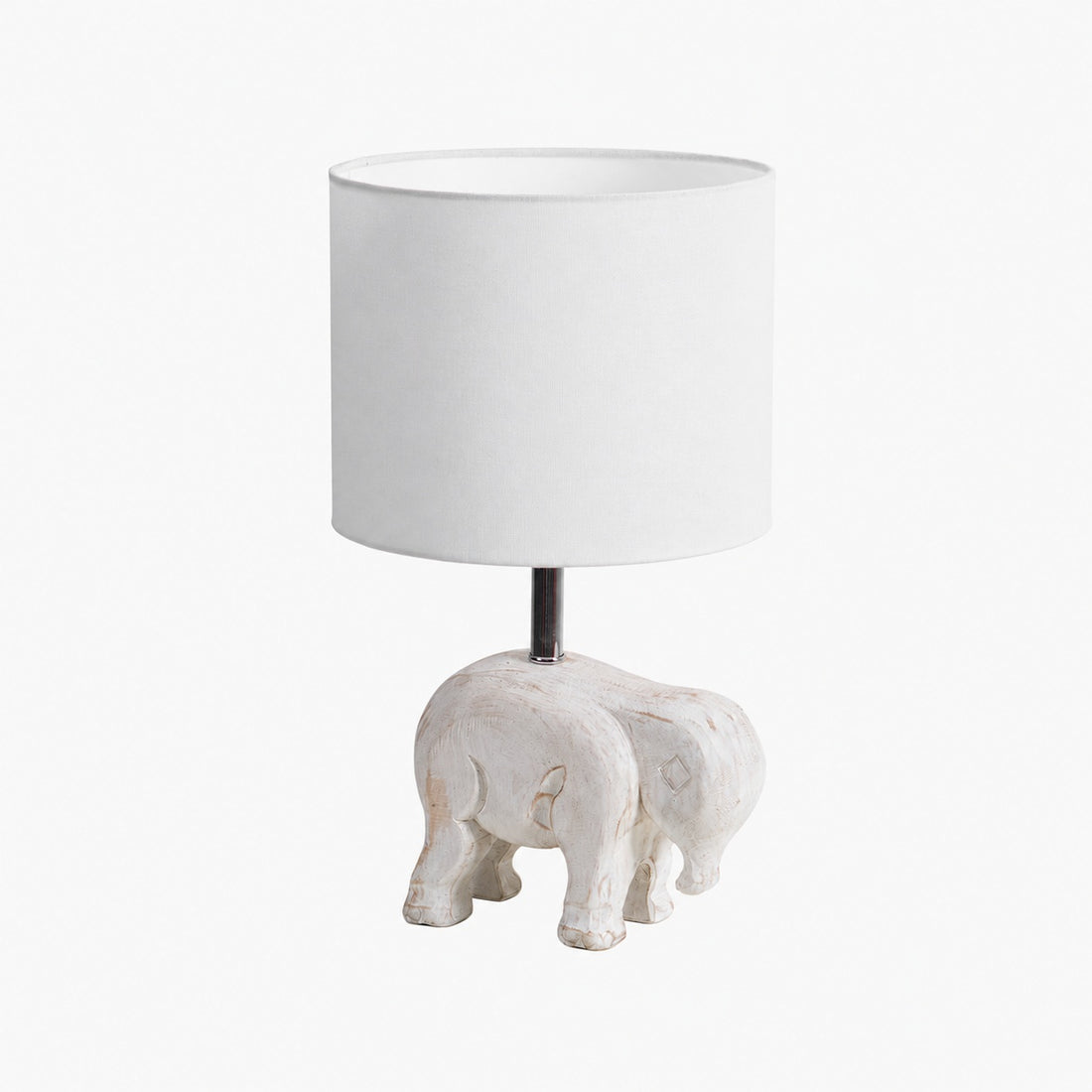 Carved Wood Animal Table Lamp