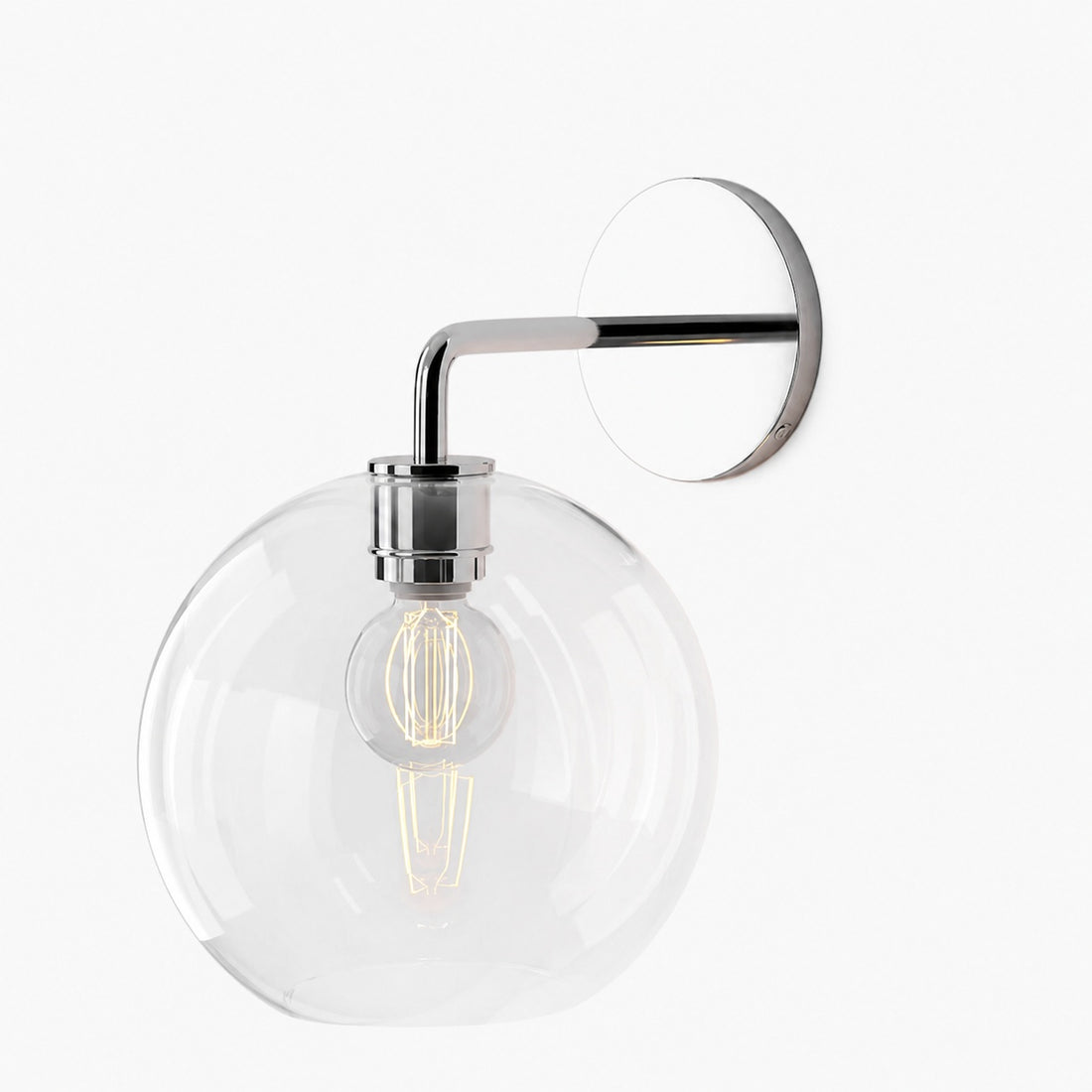 Selvion Artistic Globe Sconce Light - Handcrafted Glass Sculptural Wall Fixture