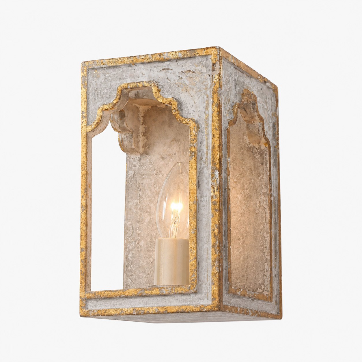 Boho Rustic Cube Sconce