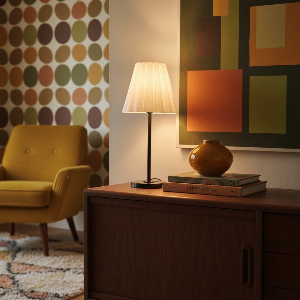 Ruffmeto Transitional Slim Table Lamp – Sculptural Shade Lighting for Living Room or Bedroom