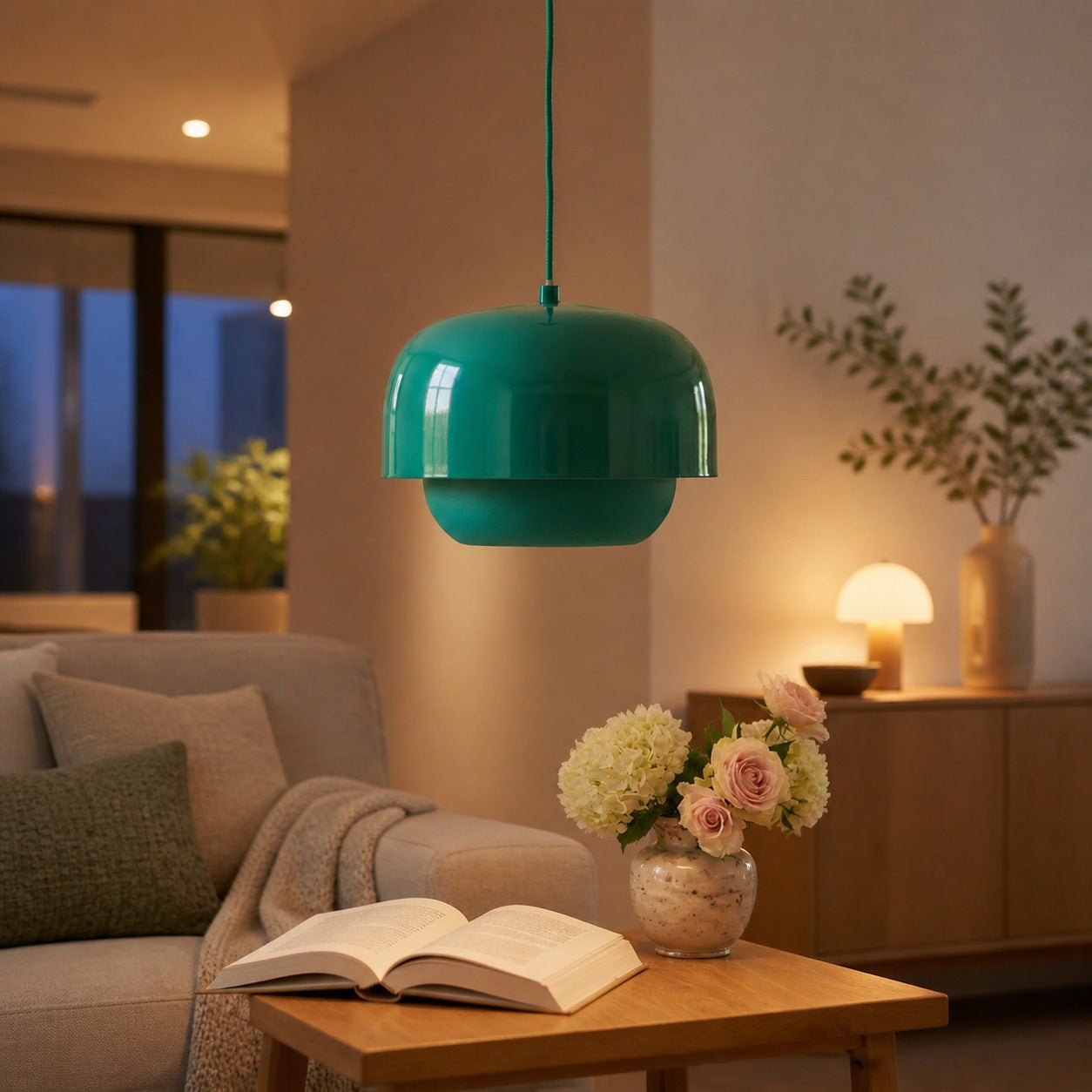 Clinco Retro-Modern Metal Pendant - Dual Shade Dome Light
