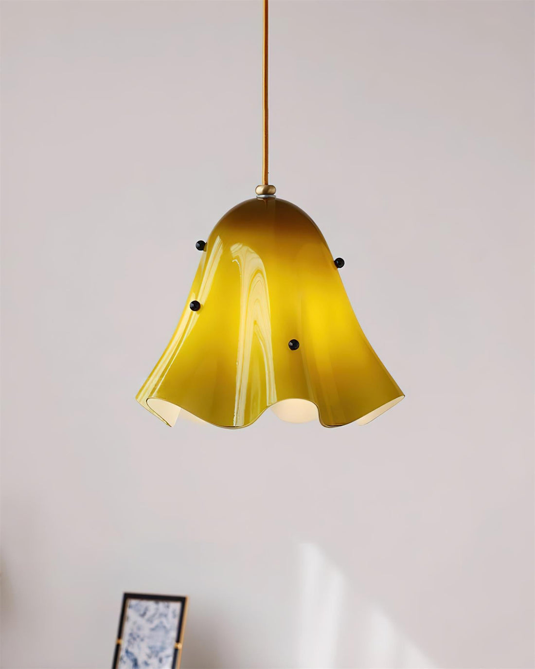 Bellina Artistic Glass Pendant Light - Modern Bloom Inspired Hanging Ceiling Lamp