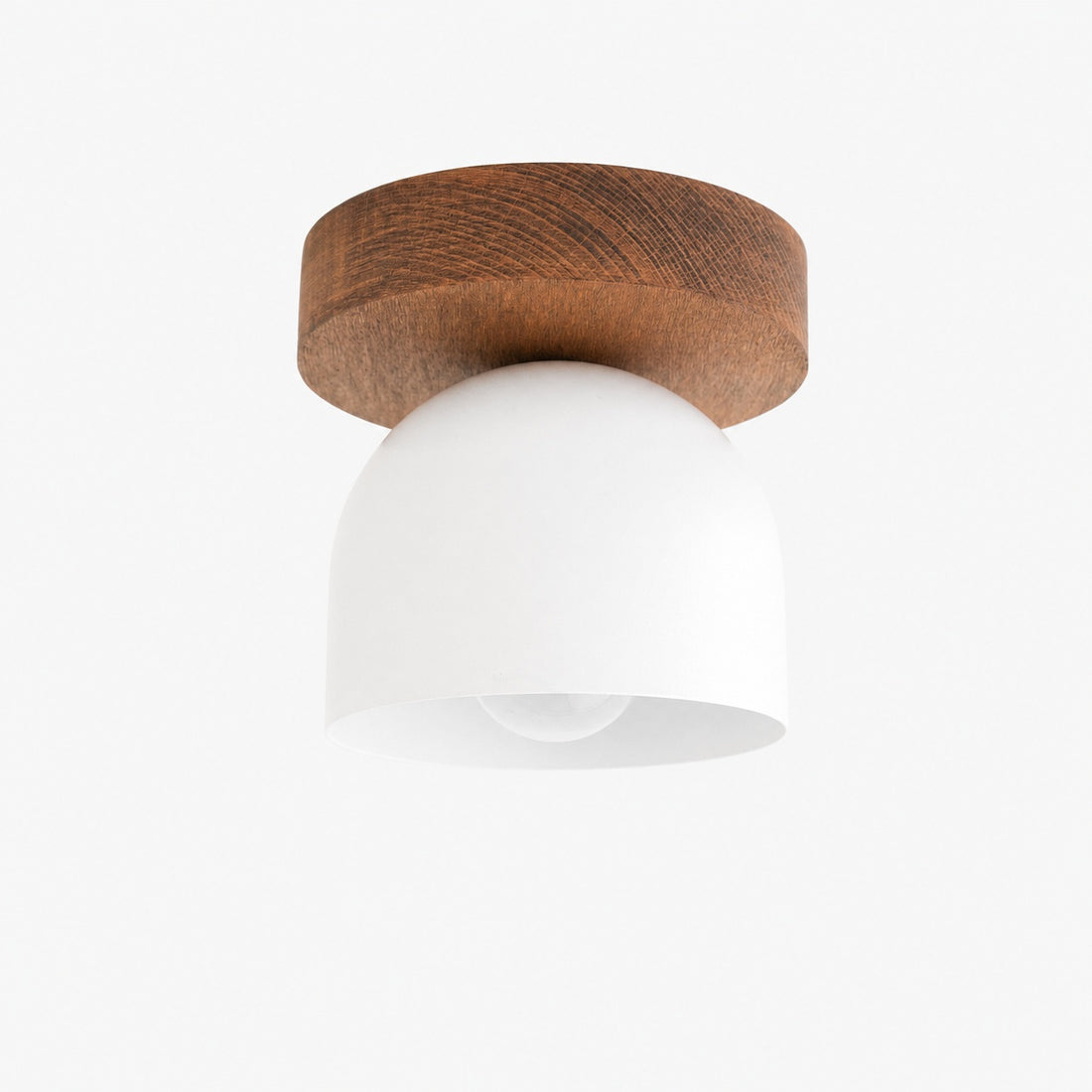 Metio Dome Modern Rustic Ceiling Light - Wooden and Metal Fusion