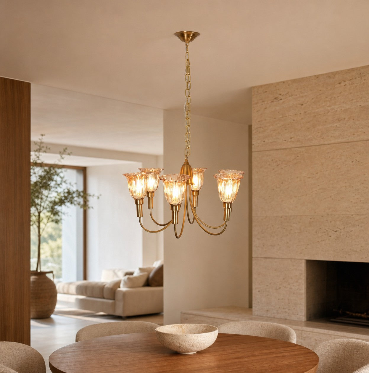 Columbia Brass Chandelier