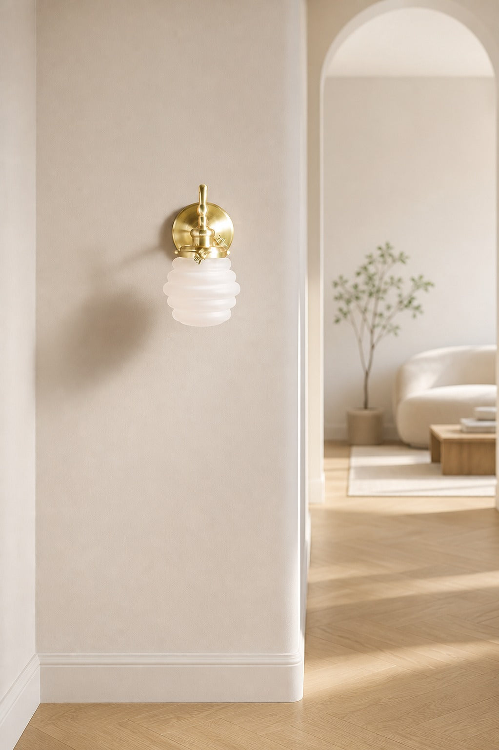 Capigia Glass Metal Vanity Wall Sconce - Modern Bathroom Light with Elegant Style