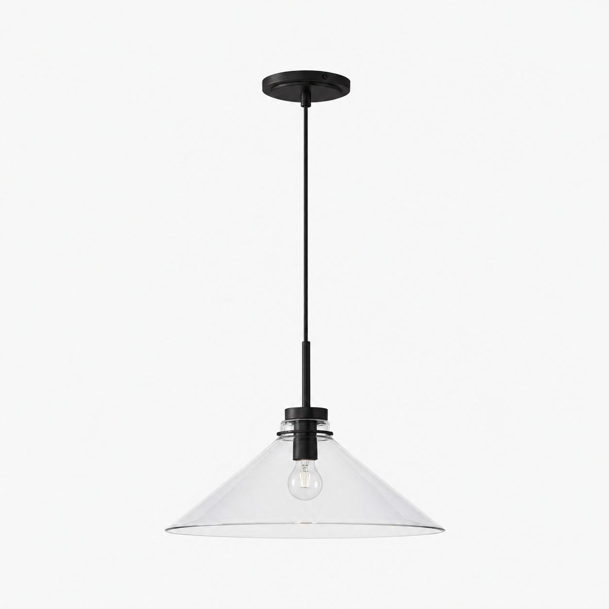 Aurenza Modern Farmhouse Pendant Light - Adjustable Shade for Warm Ambiance