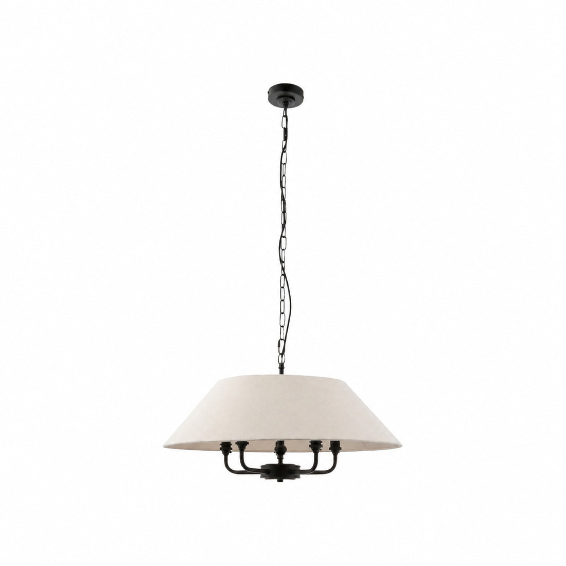 Zevatik Pendant Lamp with Linen Shade – Classic Multi-Light Design for Dining and Living