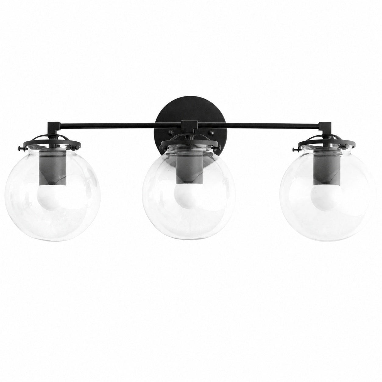 Glorica Glass 3 Shade Globe Vanity Light - Soft Bathroom Light Fixture