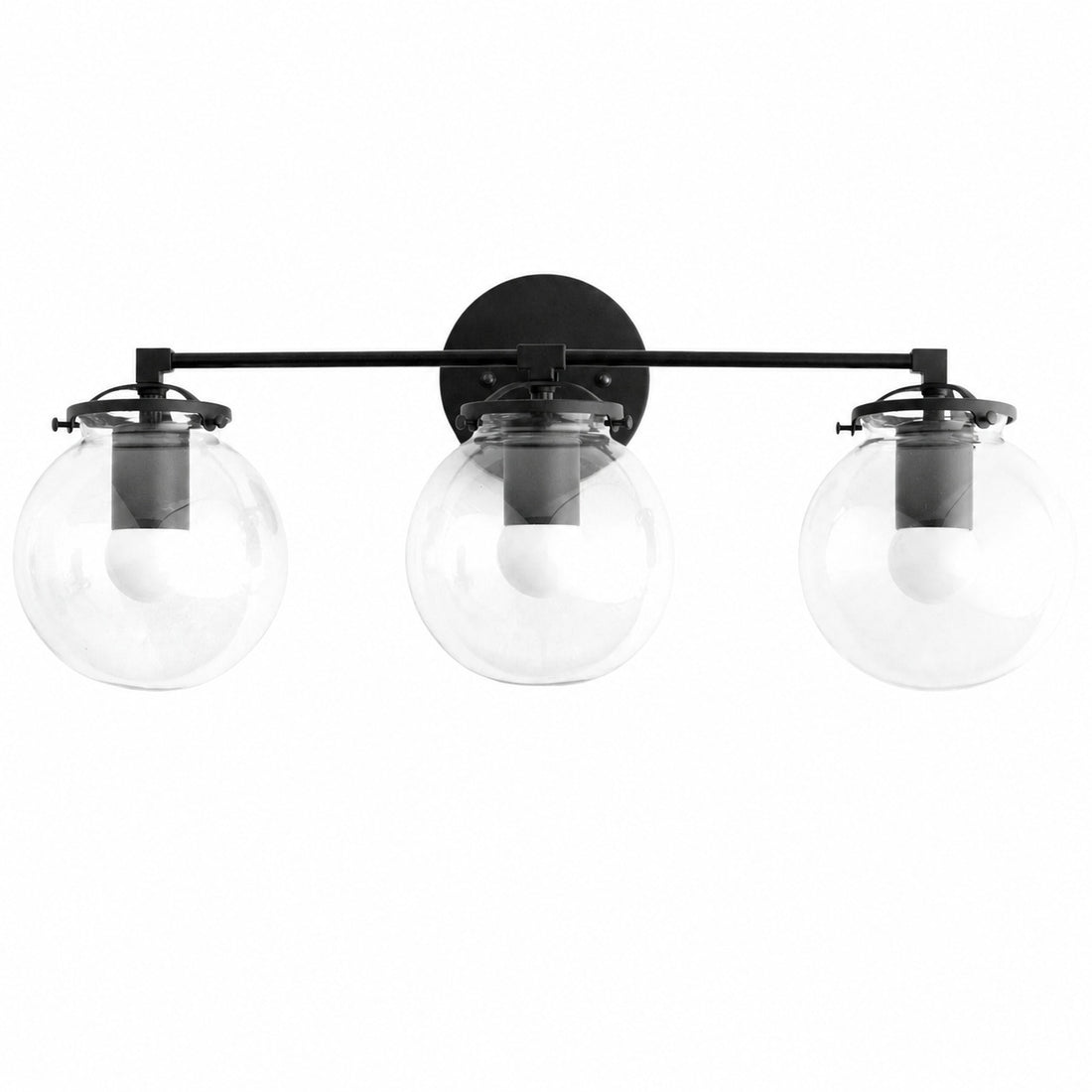 Glorica Glass 3 Shade Globe Vanity Light - Soft Bathroom Light Fixture