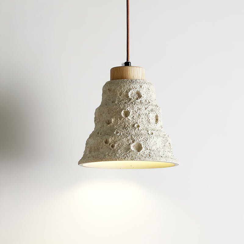 Japanese Wabi Sabi Cement Bell Shape Pendant Light