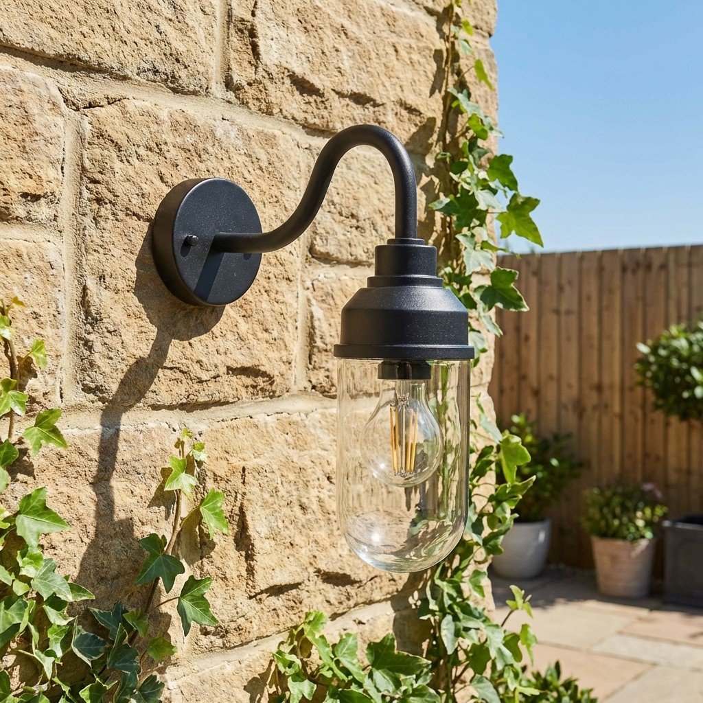 Trevanta Contemporary Outdoor Wall Light – Minimalist Lantern for Entryways & Facades