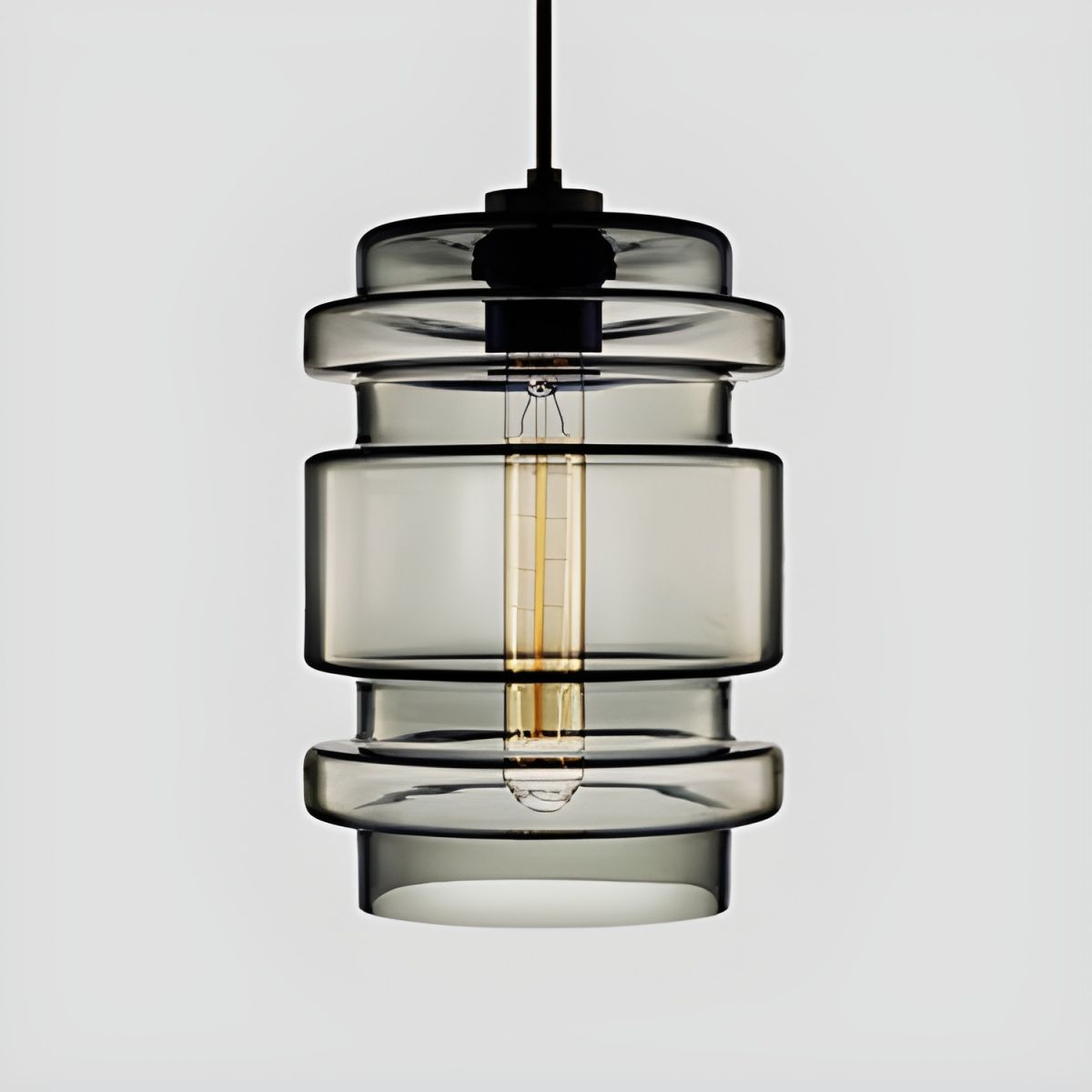 Crystalline Series Pendant Light - Blown Glass Multi Colored Glass Pendant Lamp