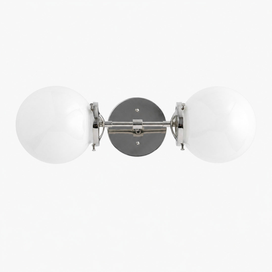 Lumio Globe Art Deco Vanity Light -  Opal Globe Bathroom Sconce