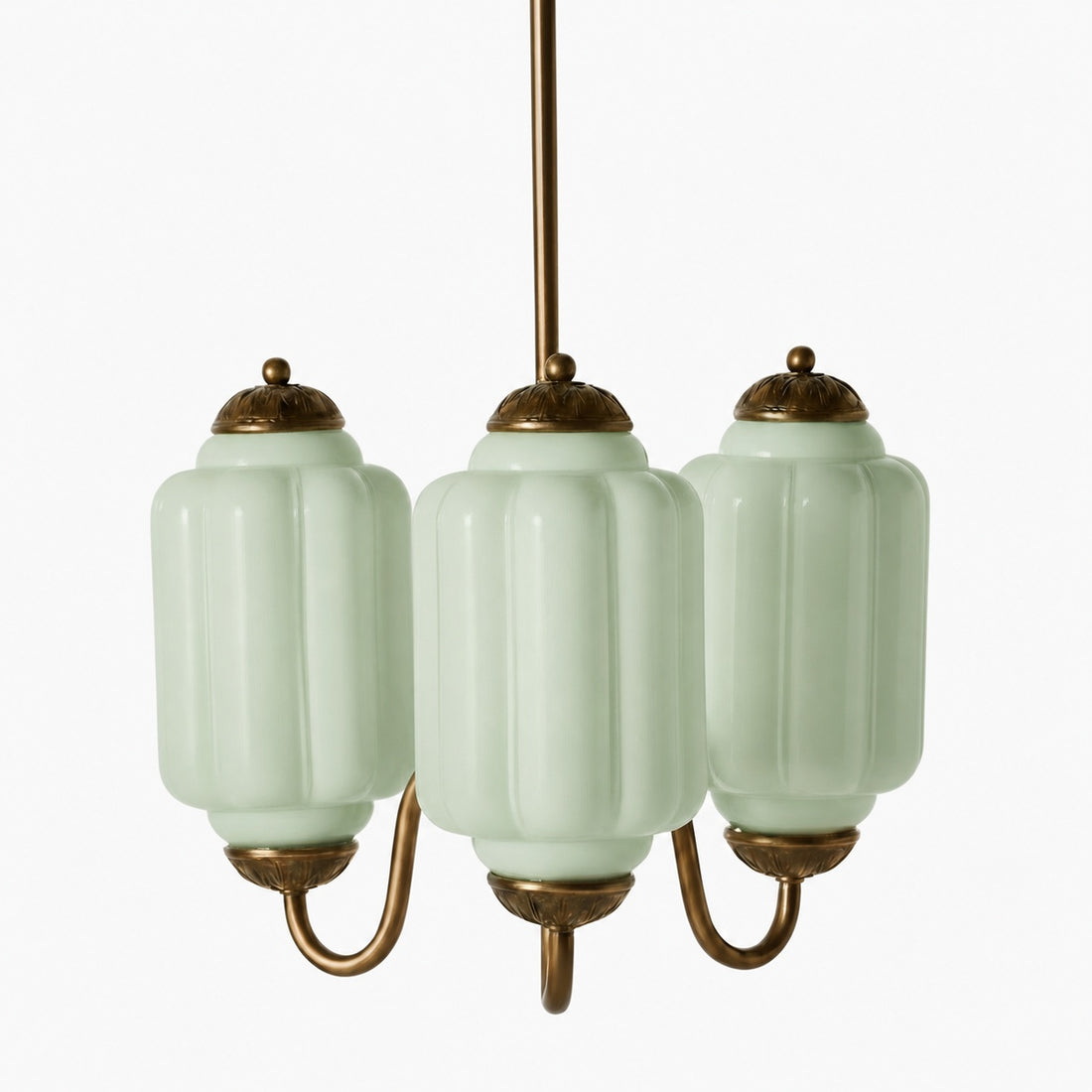 Eloise Vintage Glass Chandelier - Milk Glass Home Accent