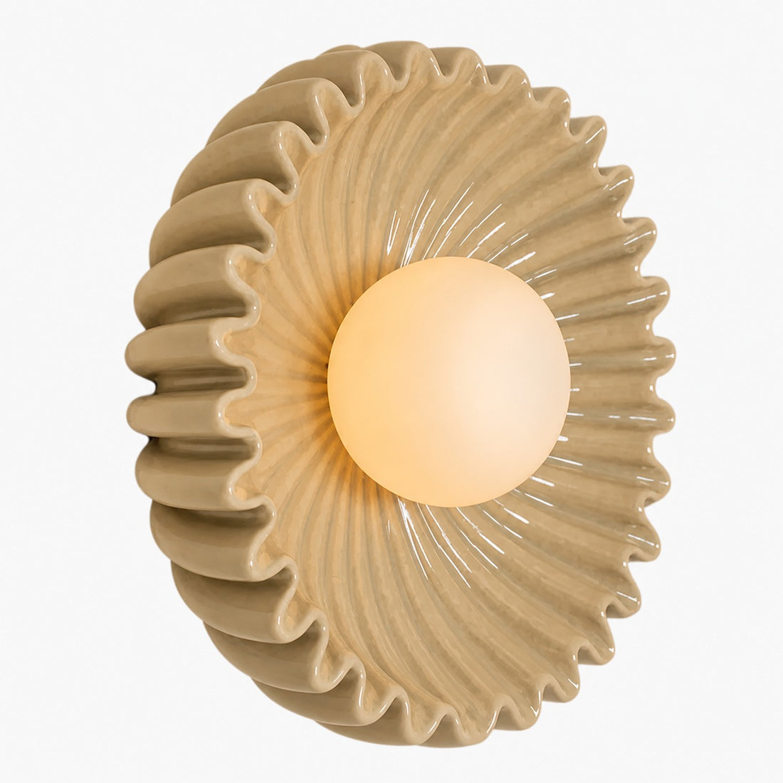 Glova Nordic Floral Ceramic Wall Light – Sculptural Accent Wall Lamp for Bedroom, Hallway, Living Room
