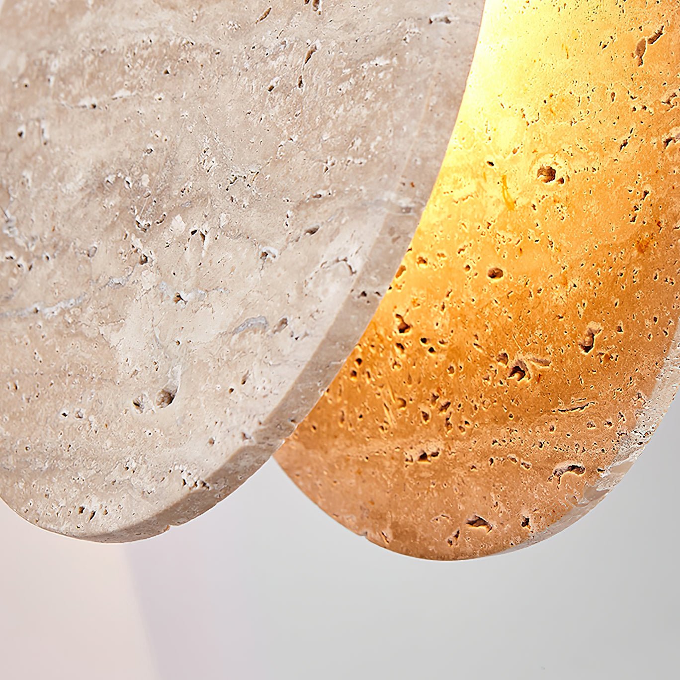 Stone Textured Disc Pendant Light