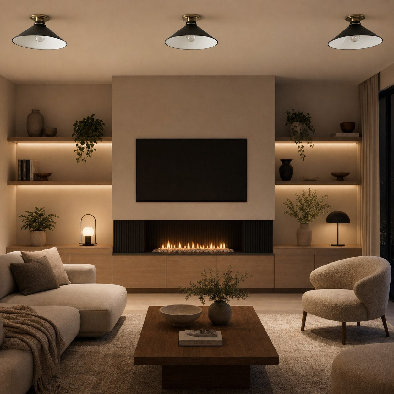 Aurenza Timeless Flush Mount Light - Farmhouse Design with Simple Elegant Charm