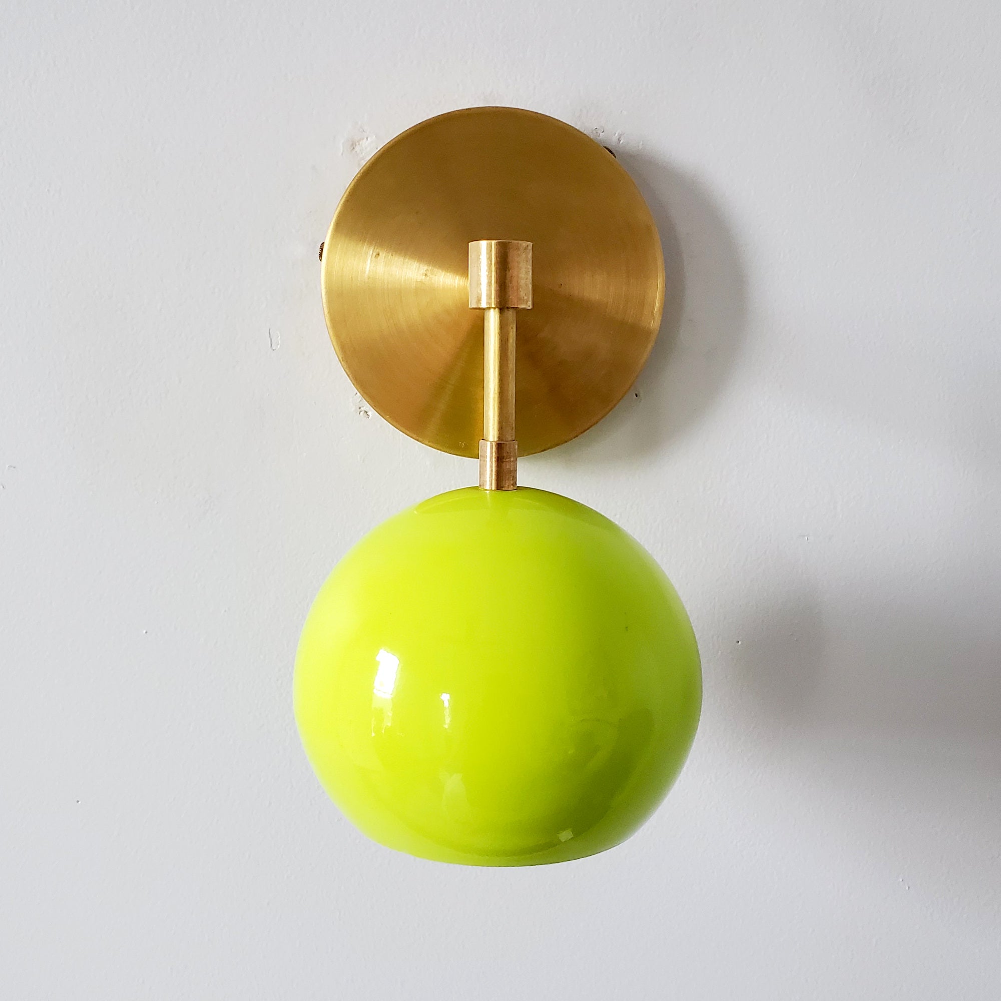 Vintage Inspired Spring Green Globe Wall Sconce