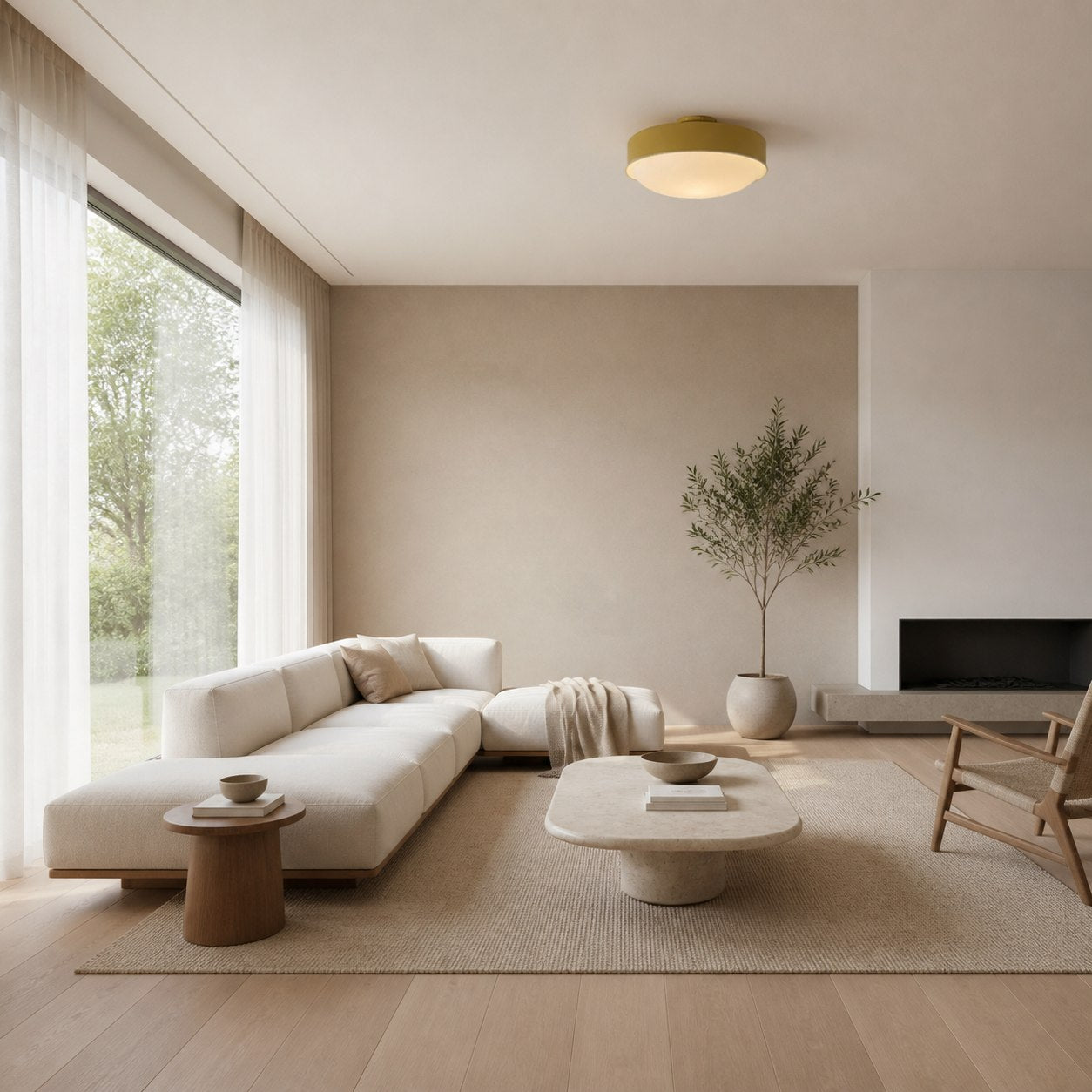 Rolvona Ceiling Fixture – Timeless Modern Aesthetic with Diffuse Ambient Light