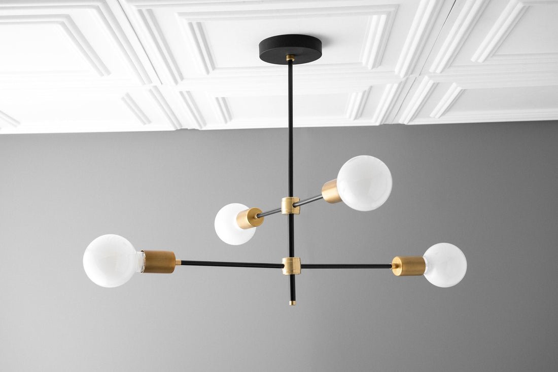 Lumen Mid - Century Globe Chandelier – Elegant Statement Light for Living Room
