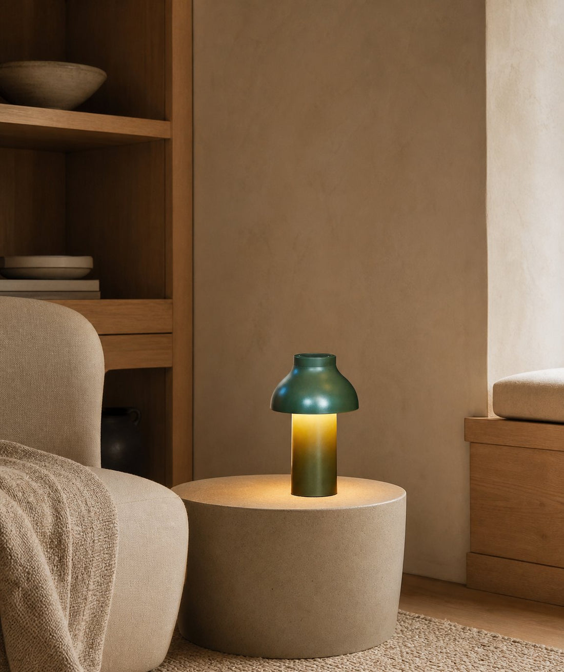 Modern Portable Table Lamp – Minimalist Rechargeable Light for Indoor Outdoor Use
